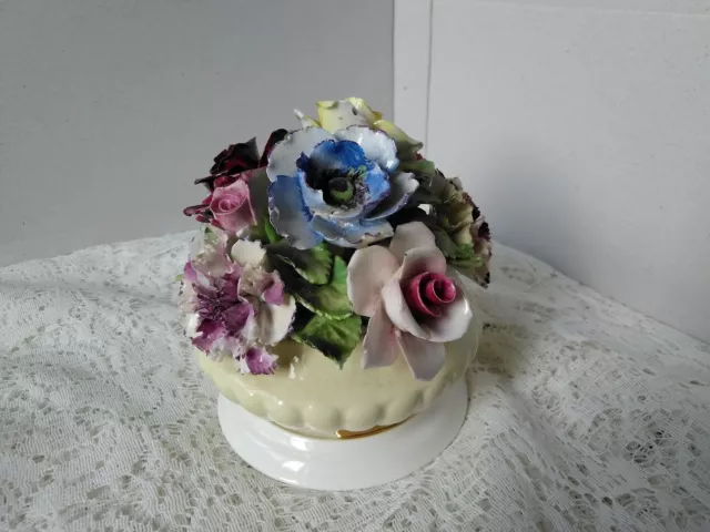 Radnor Bone China Delicate Flower Bouquet Floral Display in 4" Bowl Planter Pot