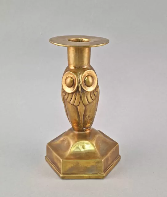 9934406 Luces Bronce Art Decó Estilo Búho Soporte de Velas 17 x 9 X 10,5CM