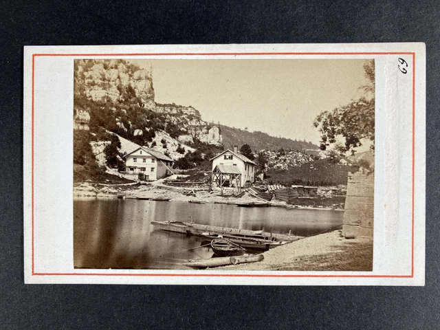Photo Vintage CDV Albuminée Edmond à Biarritz (Maison Gardères) - Circa 1870, Format 6.5x10.5 Cm, Tirage Original