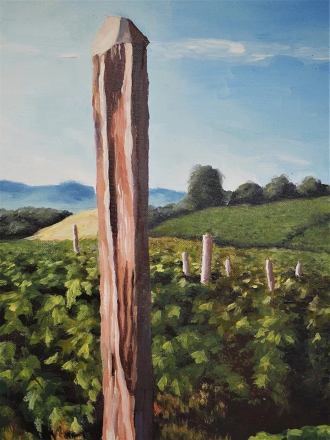 tableau signé Marro: les vignes 5