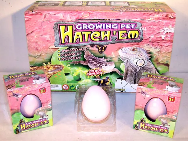 FAKE  2 HATCH'EM GROWING LIZARD EGGS grow reptile animal toys novelty toy