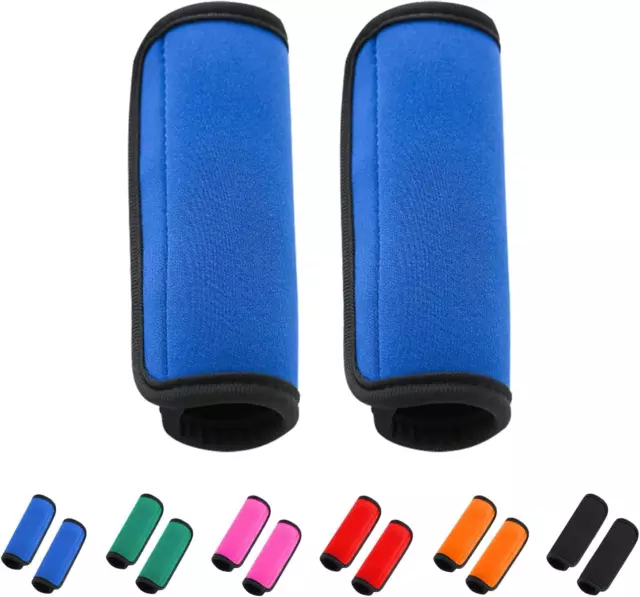 2 Pack Luggage Handle Wraps for Suitcase, Bright Color Comfort Soft Handle Cover