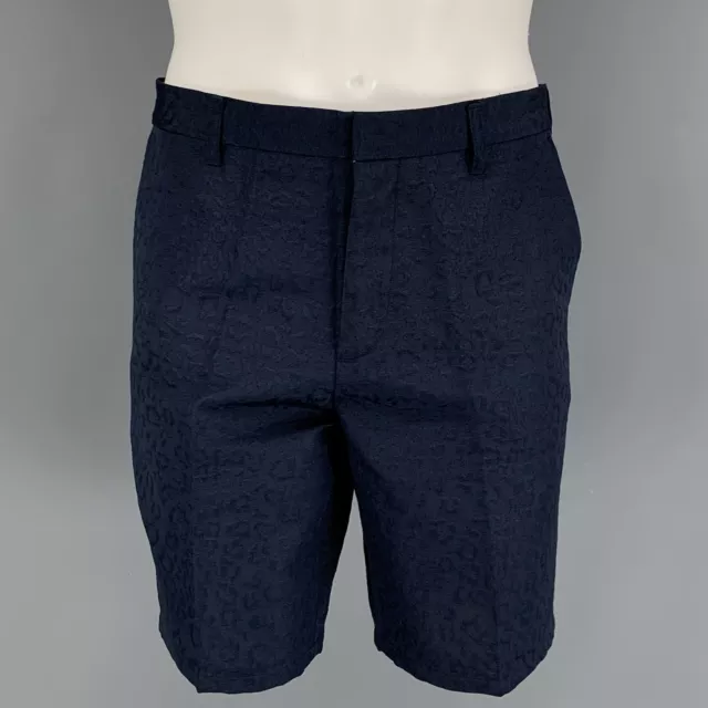 FRED PERRY X Raf Simons Größe 36 Marineblau Baumwolle Polyester Zip Fly Shorts