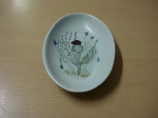 Buchan Stoneware THISTLE PATTERN Oval Butter Tray/Spoon Rest