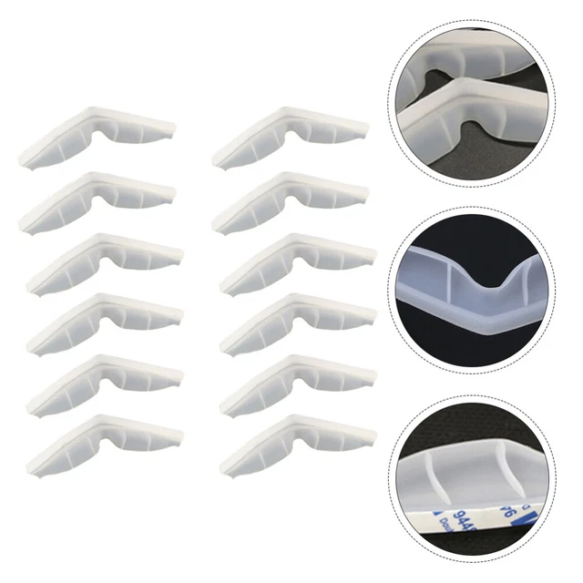 12 piezas deshumidificador de gafas de gel de sílice parte posterior de la nariz de silicona