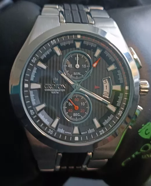 CROTON CHRONOMASTER WATCH In Original Box With Papers Unused And