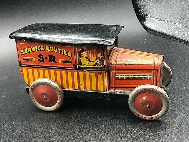 2 Voitures Anciennes Peugeot 201 En Tôle - Service Routier De Andreis, Lithographiées