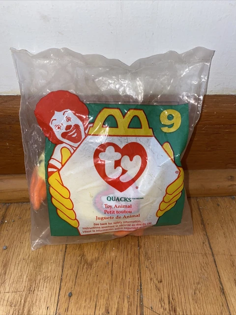 Mcdonalds Happy Meal Ty Beanie Babies Quacks Stuffed Animal NEW Teenie Beanies
