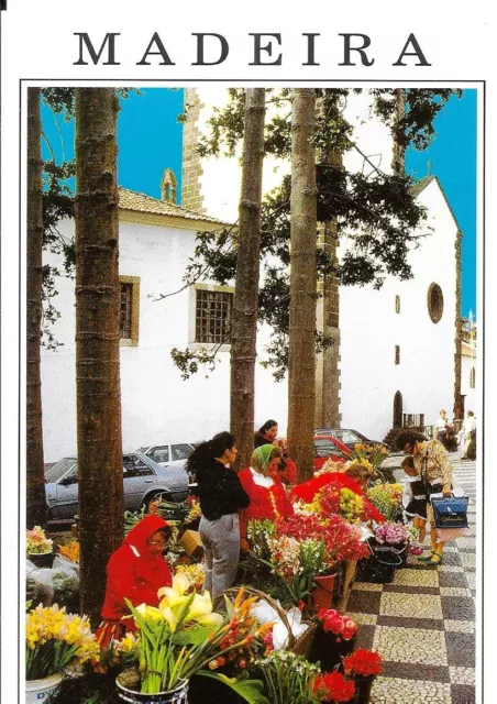 Ak Funchal (Madeira/Portugal), Blumenmarkt am Dom