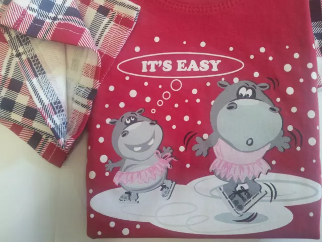Toddler Girls Kids Cotton Pyjamas Set Nightwear Xmas Novelty Sizes 1.5 - 8 years 2