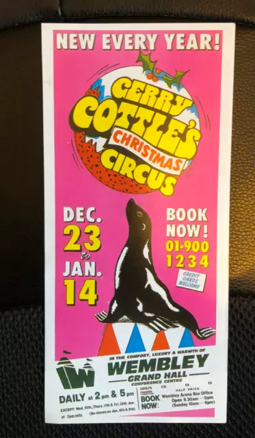 Christmas Circus. Gerry Cottle. Circus Flyer.
