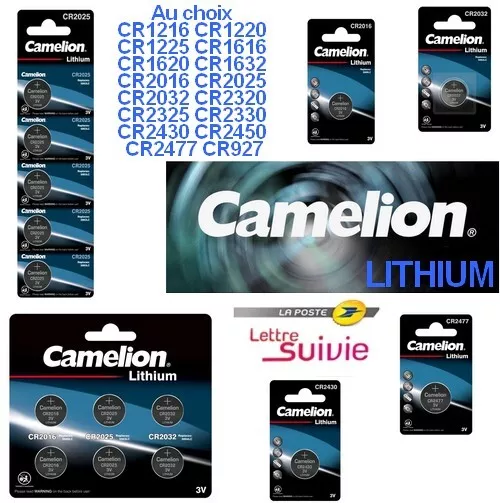 Camelion piles bouton lithium 3V CR2032 CR2025 CR2016 CR2430 CR2450 CR1632 CR927