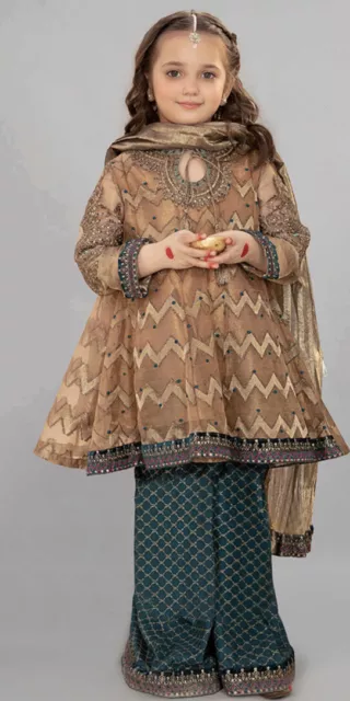 Girls pakistani eid collection Maria B wedding dress indian diwali Palzoo suit