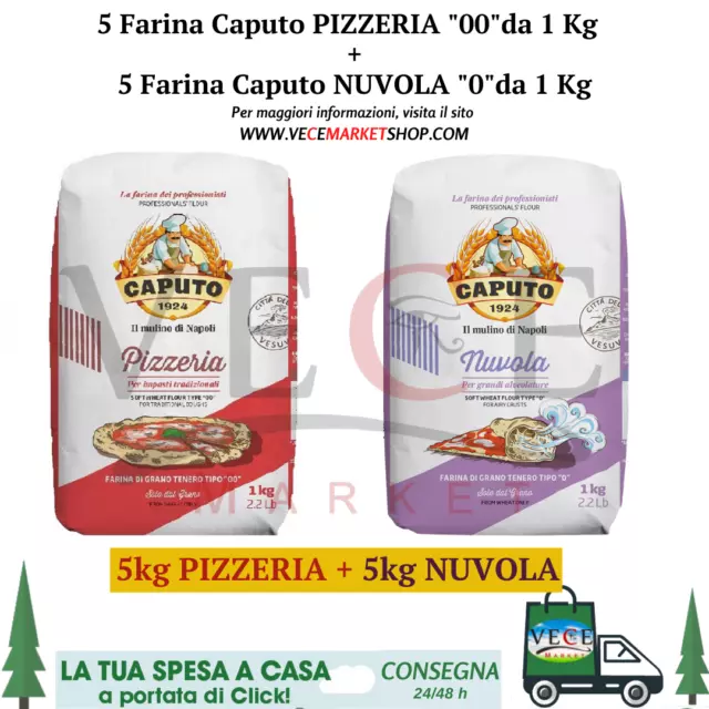 FARINA CAPUTO NUVOLA 5 KG + 1 Lievito Secco per Pizza Napoletana  Contemporanea EUR 21,75 - PicClick IT