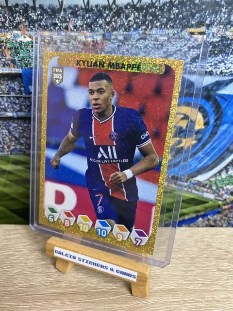 Panini FIFA 365 2021 Kylian Mbappe PSG Paris Sticker Shiny Gold #333