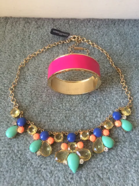 SPORTSCRAFT Multi Necklace and Pink Enamel Bracelet DISPLAY