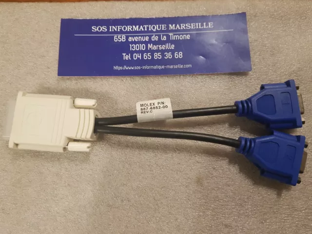 MOLEX DMS-59 vers Dual 2 x VGA Splitter câble 887-6852-00 Rev.C