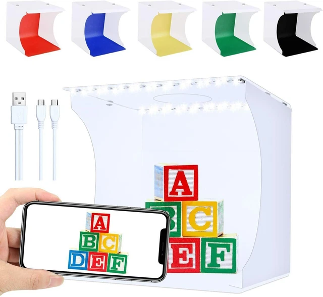 LED Light Box Photo Studio Photography LED Tent Kit with Backdrop Cube Mini Box