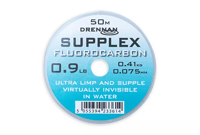 Drennan Supplex Fluorocarbon 50m Line ALL SIZES