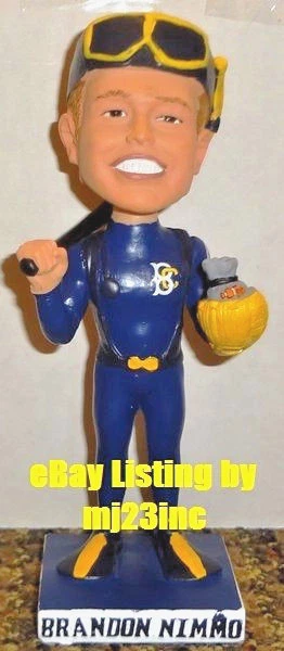 記念グッズ Mets / Brandon Nimmo / Bobblehead 2024 NY Mets Brandon Nimmo SGA Bobblehead City Connect 7/12