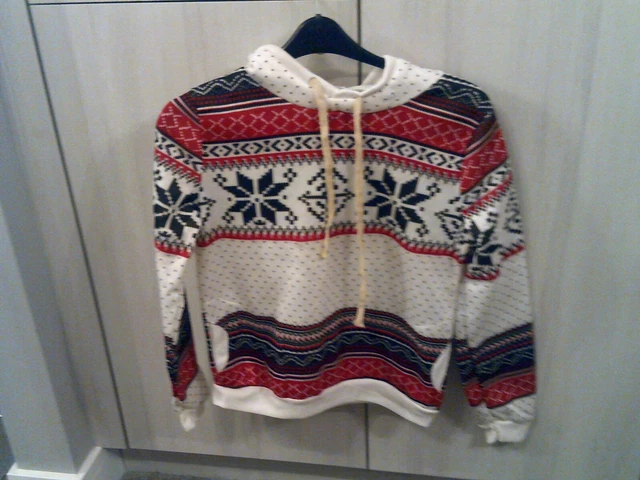 top con cappuccio natalizio bambini L