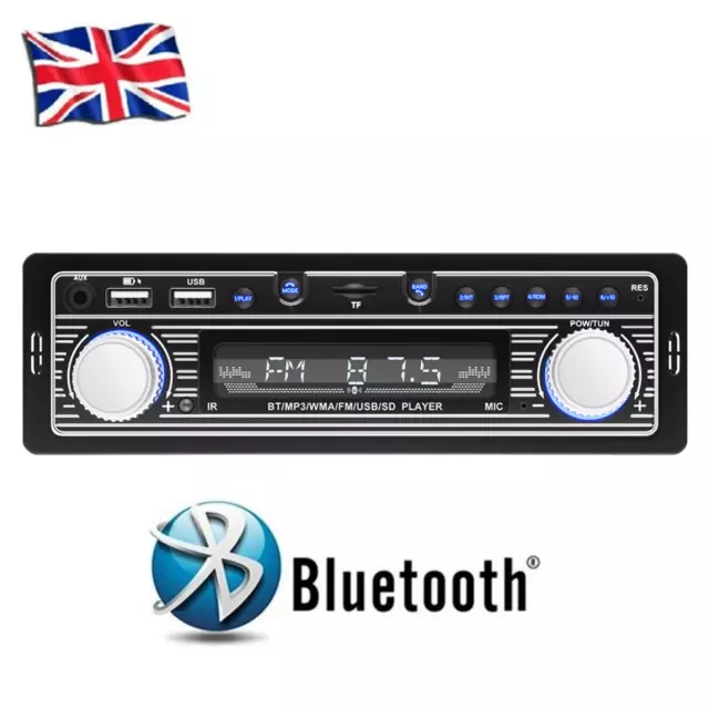 Autoradio mit Bluetooth, CD-Player, DAB+ und UKW-Radio - USB - 1 DIN -  Retro Chrome Design (RCD120DAB-BT) | Caliber