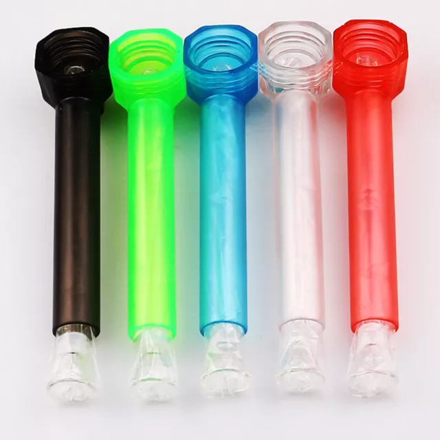 Random color Top Puff Portable Hookah Screw Bottle Converter Water Pipe Glass