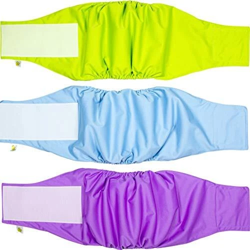 PET MAGASIN Couche Chien Male Lavable (Lot de 3) - Bandes réutilisables pour Chi