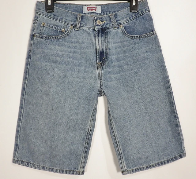 Levis 505 Boys Blue 5 Pocket Denim Shorts Size 18 Reg 27x10.5   PR1509