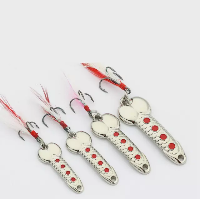 10PCS/Set Fishing Lure Metal Spinner Bait Spinnerbaits Spoon Trout