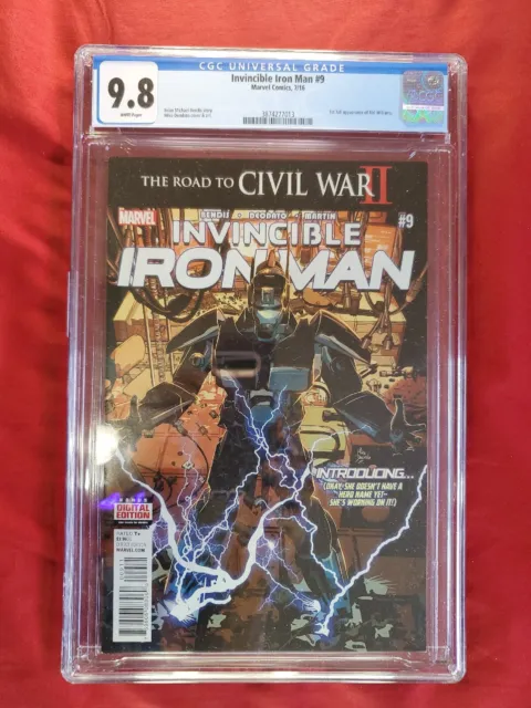 Invincible Iron Man #9 CGC 9.8 WP Marvel Comics 1st Printing 1st Full Riri