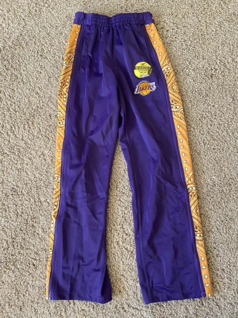 REVERSIBLE ZIPWAY NBA Pants Youth M 10/12 Lakers Bandana Purple Gold  Basketball $60.00 - PicClick