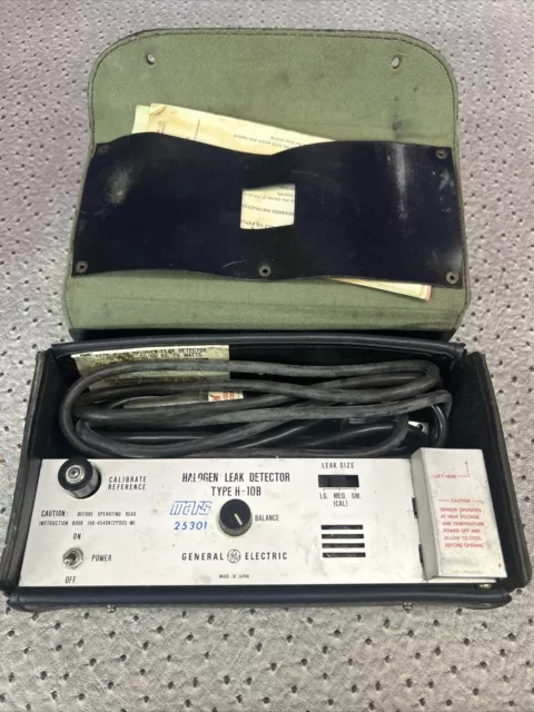 GE Mars 25301 Type H-10B Halogen Leak Detector in Case ~ Untested