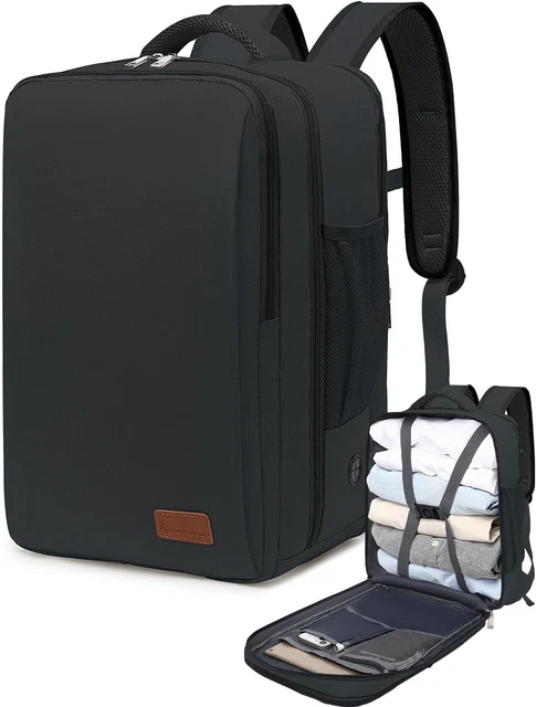 Zaino Travely Per Bagaglio A Mano 40x20x25 Cm – Compatibile Ryanair, Impermeabile, Scomparto Per Laptop 16 Pollici E Portabottiglie