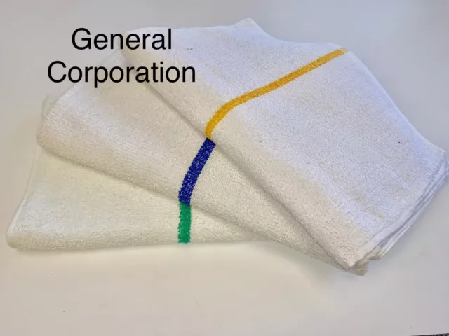 24 new green striped bar towels bar mops cotton super absorbent 16x19