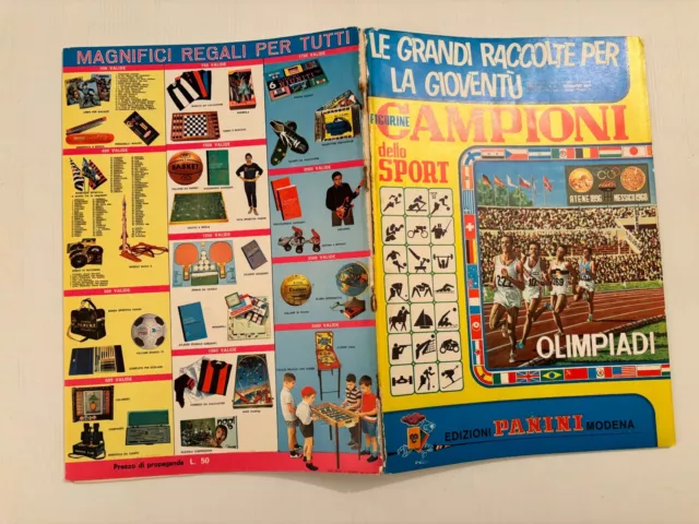 Album figurine campioni dello sport Panini 1968/69 Vuoto con problemi