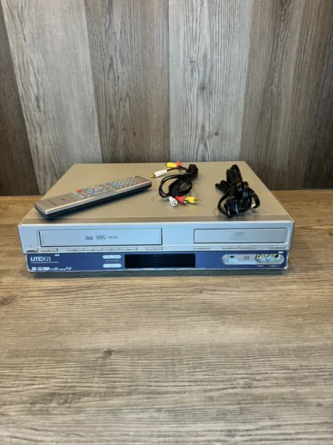 LITEON  LVC-9016G Combo DVD / VCR Recorder Player Tested With Remote and cables