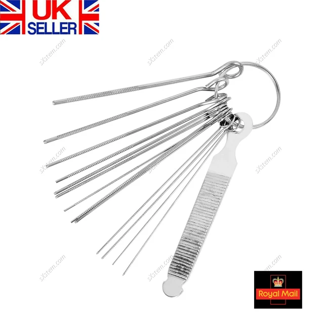 14PCS Guitar Nut Slotting File Professional Saw Rods Slot Filing Kit Set Luthier