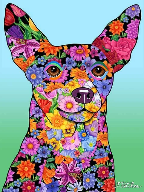 Flowers House Flag - Miniature Pinscher 96222