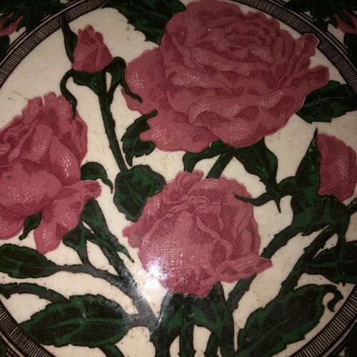Ironbridge Ceramics Tile Trivet Pot Teapot Stand Art Nouveau Style Floral Arts 2
