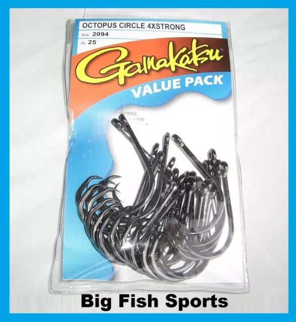 GAMAKATSU #265 INLINE Octopus Circle Se Hook Value Pack New! Pick Your  Size! $15.98 - PicClick