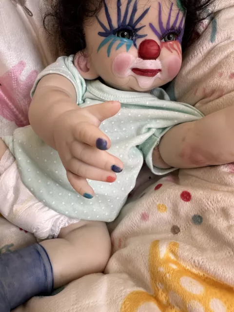 Ooak Reborn newborn baby Girl  Clown 2
