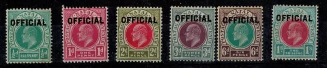 Natal 1904 Officials 1/2d to 1s SG 01-06 Mint CV L375 Very Rare