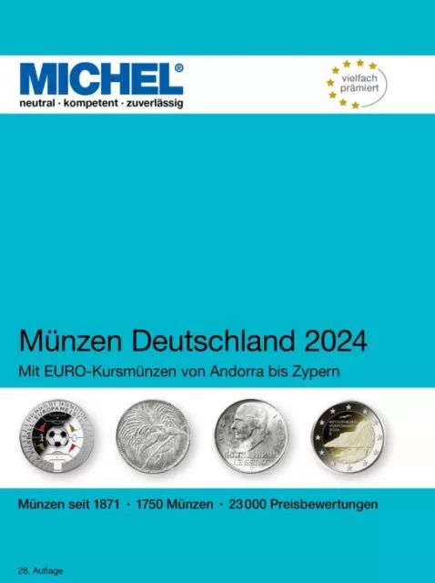 Michel Katalog Münzen Deutschland 2024 mit Euro-Münzen, Inland portofrei! Neu