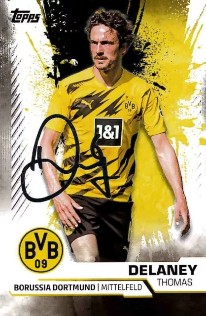 Topps Bvb Borussia Dortmund Team Lot 20/21 XL Carte Numéro 18 Thomas Delaney