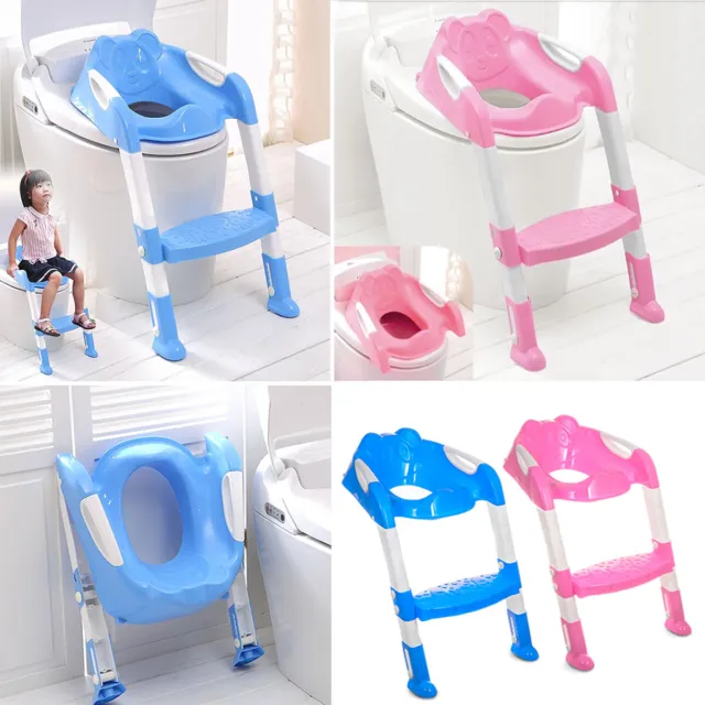 Children Baby Toddler Kid Potty Training Toilet Seat Trainer Urinal Chair Ladder