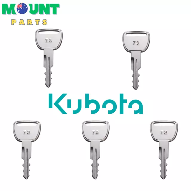 5 For Kubota Equipment Key No. L40, L50, MGX, M6, M7 Ignition Keys