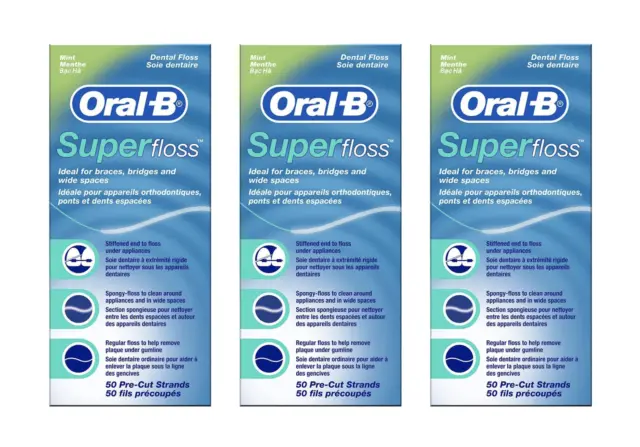 ORAL B SUPER FLOSS - 3 Packs