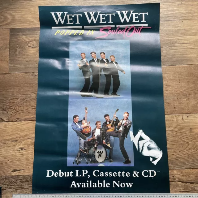 Wet Wet Wet Popped In Souled Out Original 1980’s Promo Poster 51 x 76cm