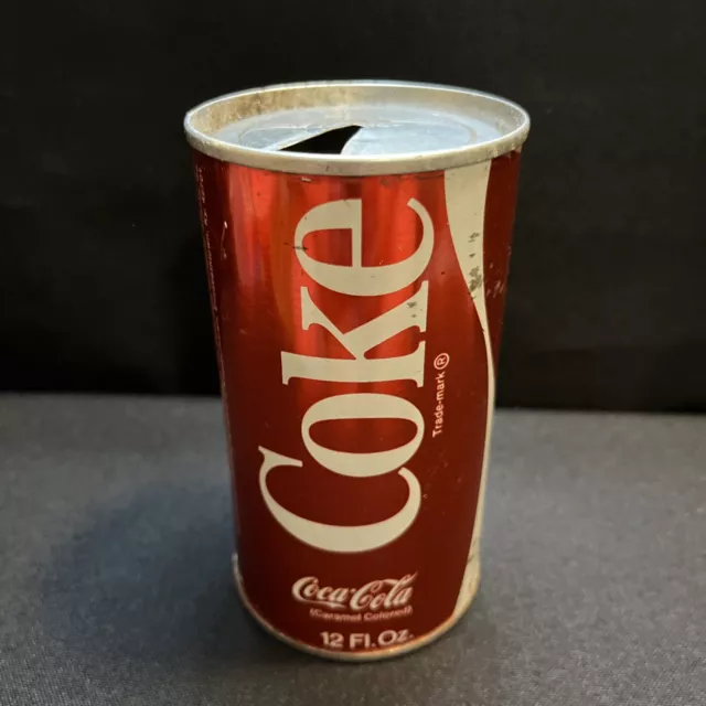 Vintage Early 1970s Coca-Cola ￼ 12 oz Can Pull Top Elizabethtown KY Caramel
